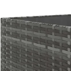 vidaXL 6-delige Loungeset met kussens poly rattan grijs