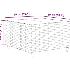 vidaXL 6-delige Loungeset met kussens poly rattan grijs