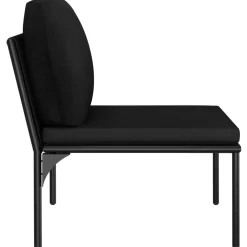 vidaXL 6-delige Loungeset met kussens PVC zwart