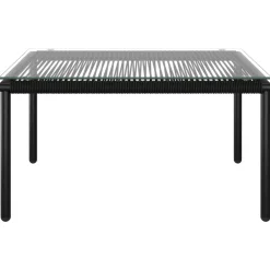 vidaXL 6-delige Loungeset met kussens PVC zwart