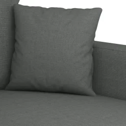 vidaXL 4-delige Loungeset met kussens stof donkergrijs