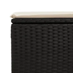 vidaXL 6-delige Loungeset met kussens poly rattan zwart