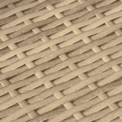 vidaXL 3-delige Loungeset met kussens poly rattan beige