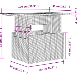 vidaXL 6-delige Loungeset met kussens poly rattan zwart