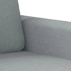 vidaXL 3-delige Loungeset met kussens stof lichtgrijs
