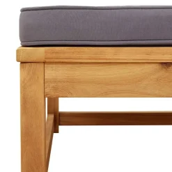 vidaXL 6-delige Loungeset met kussens massief acaciahout