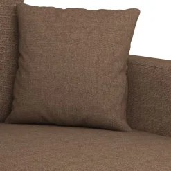 vidaXL 4-delige Loungeset met kussens stof bruin