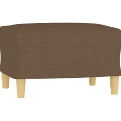 vidaXL 4-delige Loungeset met kussens stof bruin