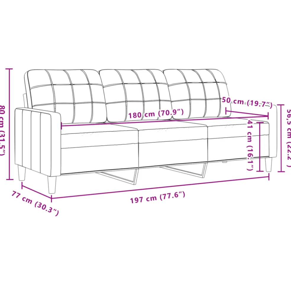 vidaXL 3-delige Loungeset met kussens fluweel roze