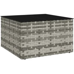 vidaXL 2-delige Loungeset met kussens poly rattan grijs
