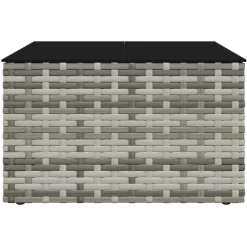 vidaXL 2-delige Loungeset met kussens poly rattan grijs
