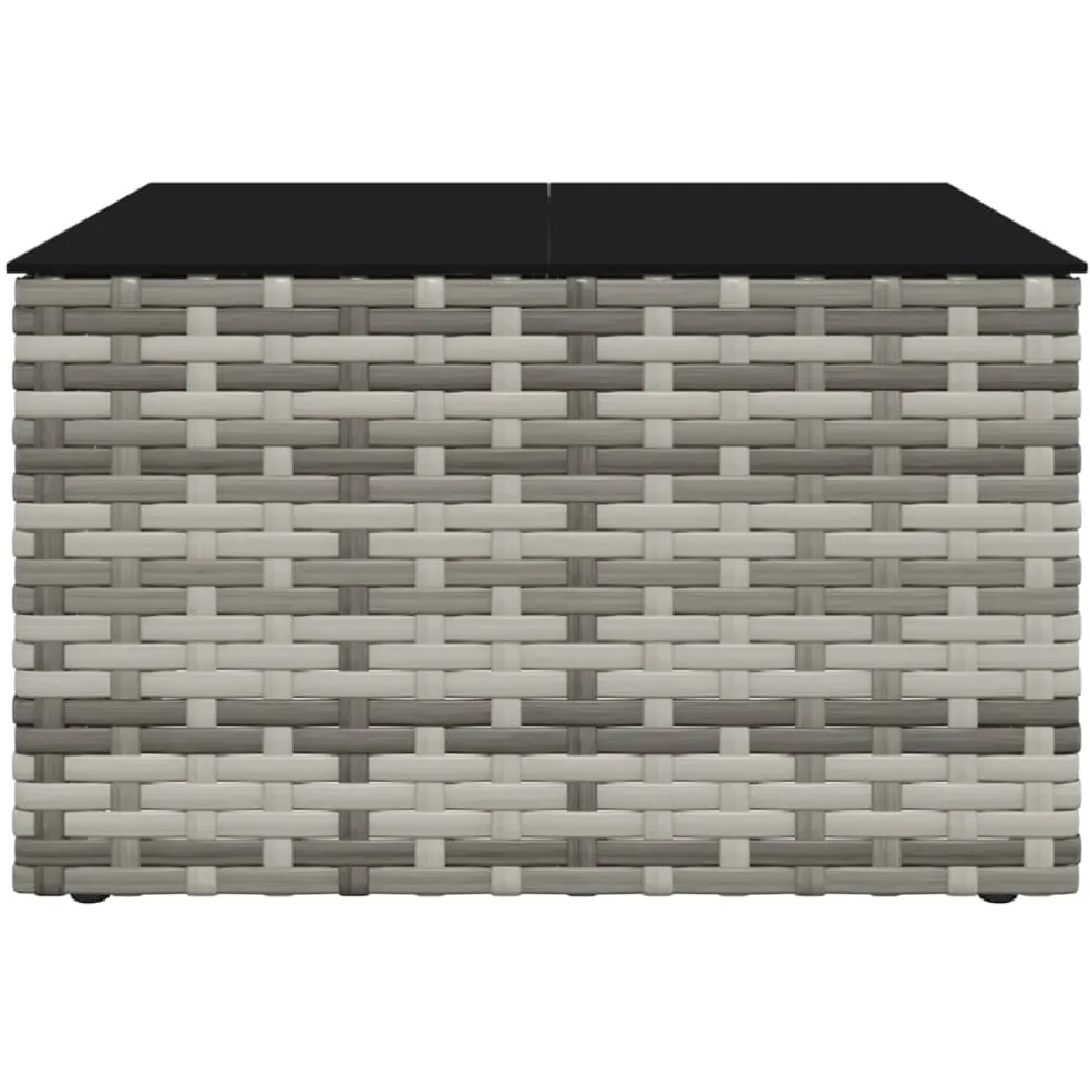 vidaXL 2-delige Loungeset met kussens poly rattan grijs