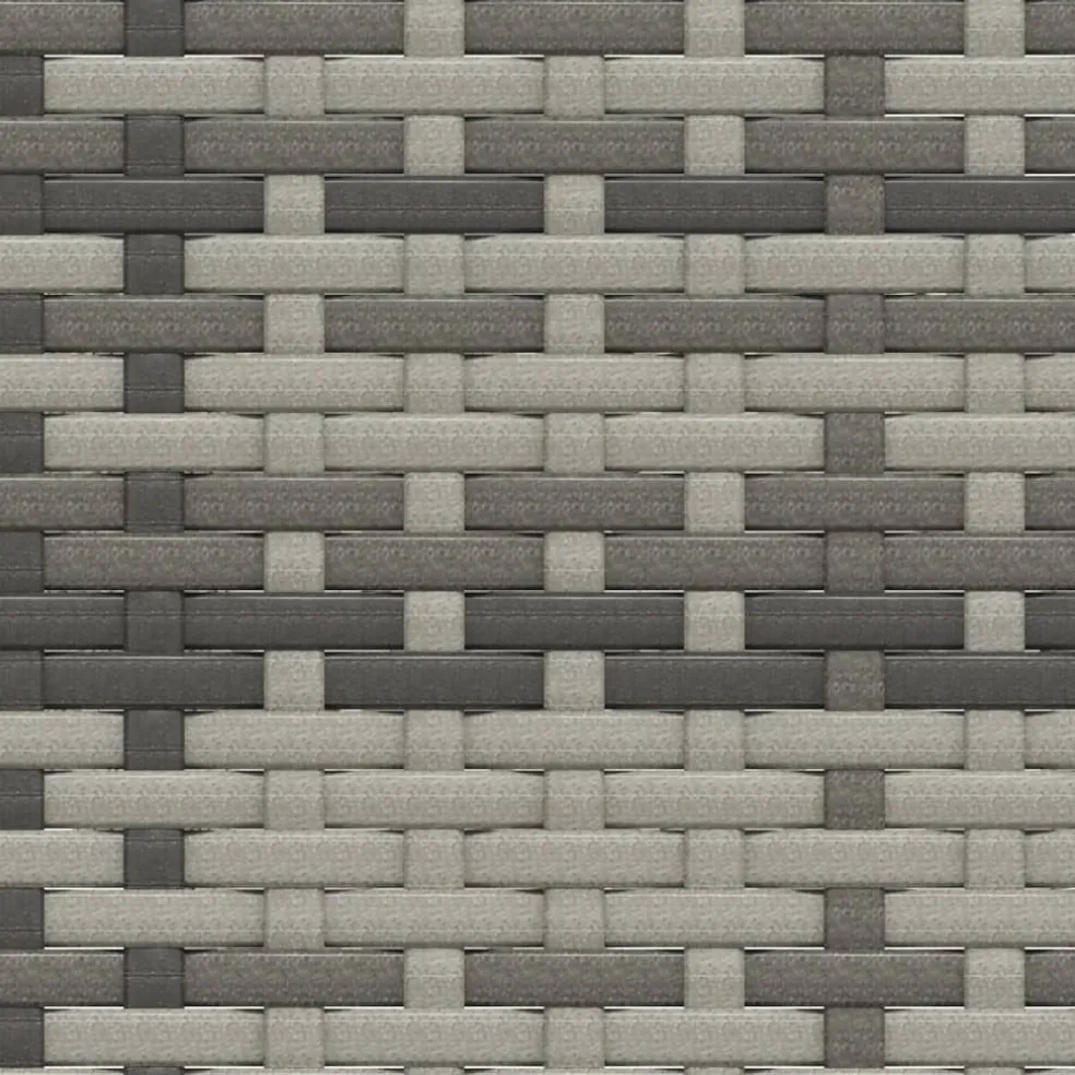 vidaXL 2-delige Loungeset met kussens poly rattan grijs