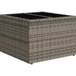 vidaXL 7-delige Loungeset met kussens poly rattan grijs