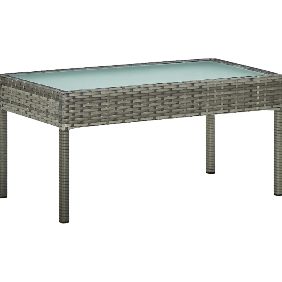 vidaXL 5-delige Loungeset met kussens bamboe lichtgrijs