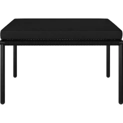 vidaXL 3-delige Loungeset met kussens PVC zwart