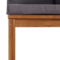 vidaXL 3-delige Loungeset met kussens massief acaciahout