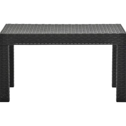 vidaXL 2-delige Loungeset met kussens PP rattan antracietkleurig