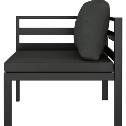vidaXL 7-delige Loungeset met kussens aluminium antracietkleurig