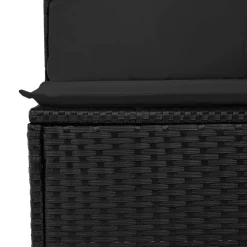 vidaXL 7-delige Loungeset met kussens poly rattan zwart