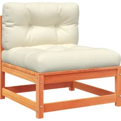vidaXL 6-delige Loungeset met kussens massief grenenhout wasbruin
