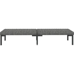vidaXL 8-delige Loungeset met kussens poly rattan donkergrijs