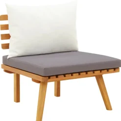 vidaXL 7-delige Loungeset met kussens massief acaciahout