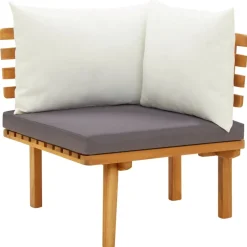 vidaXL 7-delige Loungeset met kussens massief acaciahout