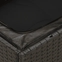 vidaXL 11-delige Loungeset met kussens poly rattan zwart