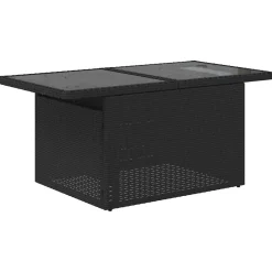 vidaXL 6-delige Loungeset met kussens poly rattan zwart