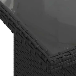 vidaXL 6-delige Loungeset met kussens poly rattan zwart