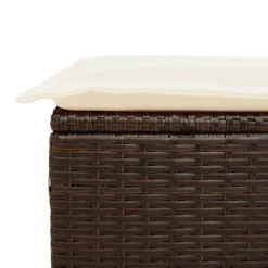 vidaXL 8-delige Loungeset met kussens poly rattan bruin