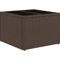 vidaXL 8-delige Loungeset met kussens poly rattan bruin