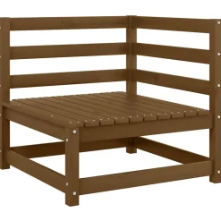 vidaXL 2-delige Loungeset met kussens grenenhout honingbruin