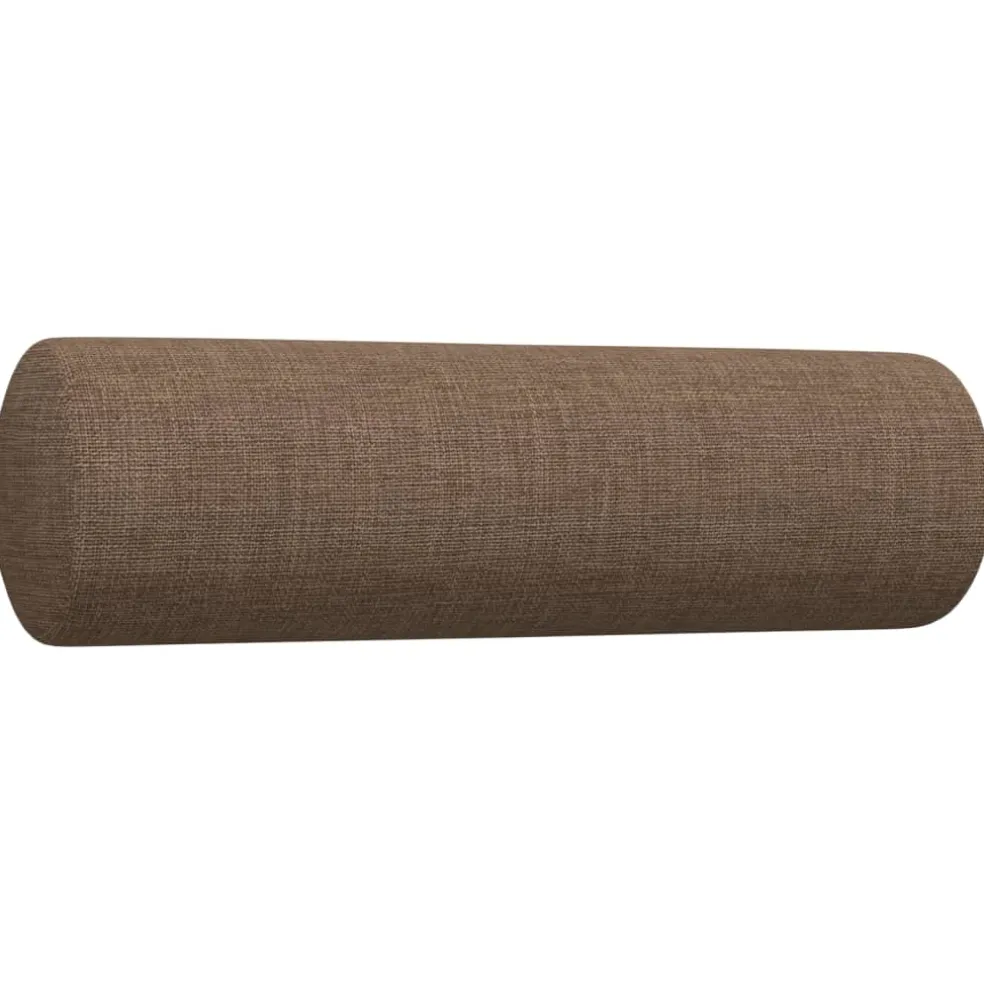 vidaXL 2-delige Loungeset met sierkussens stof bruin