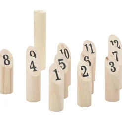 vidaXL 13-delige Nummerkubb spelset met draagtas massief grenenhout