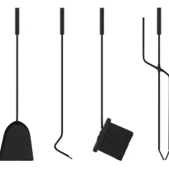vidaXL 5-delige openhaardgereedschapset 18x66 cm staal