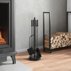 vidaXL 5-delige openhaardgereedschapset 18x66 cm staal