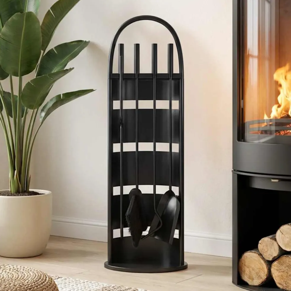 vidaXL 5-delige openhaardgereedschapset 23x15x66 cm staal