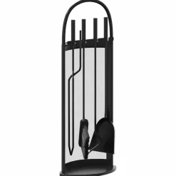 vidaXL 5-delige openhaardgereedschapset 23x15x66 cm staal
