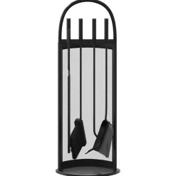 vidaXL 5-delige openhaardgereedschapset 23x15x66 cm staal