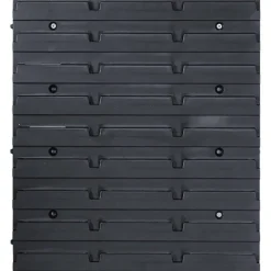 vidaXL 96-delige Opslagbakkenset met wandpanelen blauw en zwart