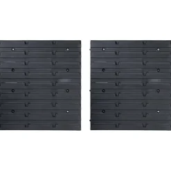 vidaXL 71-delige Opslagset met wandpanelen rood en zwart
