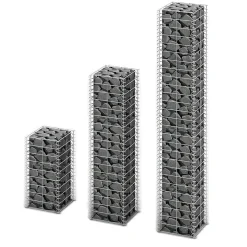 vidaXL 3-delige Schanskorfset gegalvaniseerd draad