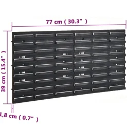 vidaXL 30-delige Sorteersysteemset 77x39 cm polypropeen rood en zwart