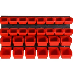 vidaXL 30-delige Sorteersysteemset 77x39 cm polypropeen rood en zwart