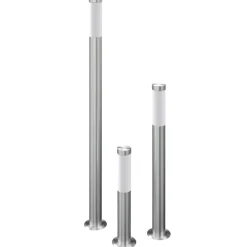 vidaXL 3-delige Tuinlampenset waterdicht roestvrij staal