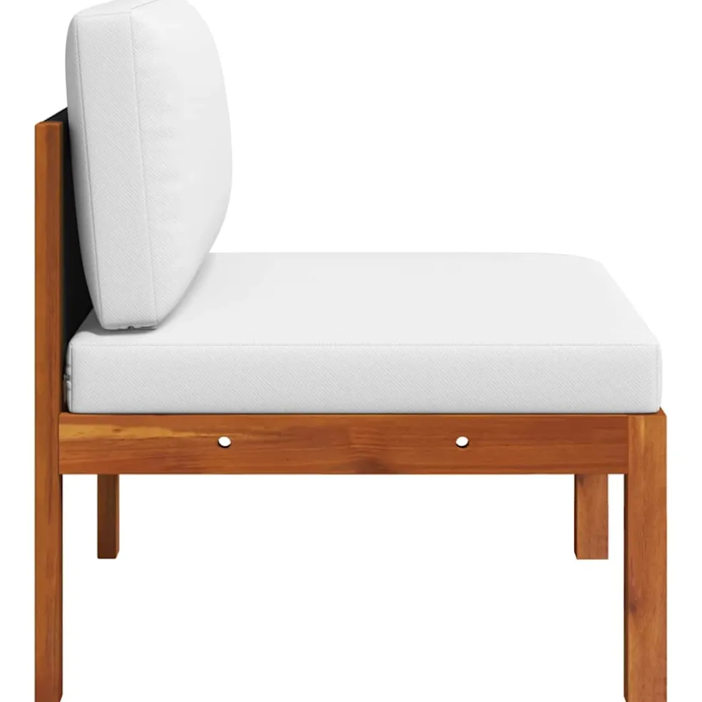 vidaXL 2-delige tuinloungeset met kussens van acaciahout en touw