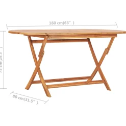 vidaXL 9-delige Tuinset inklapbaar massief teakhout