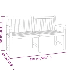vidaXL 4-delige Tuinset massief teakhout